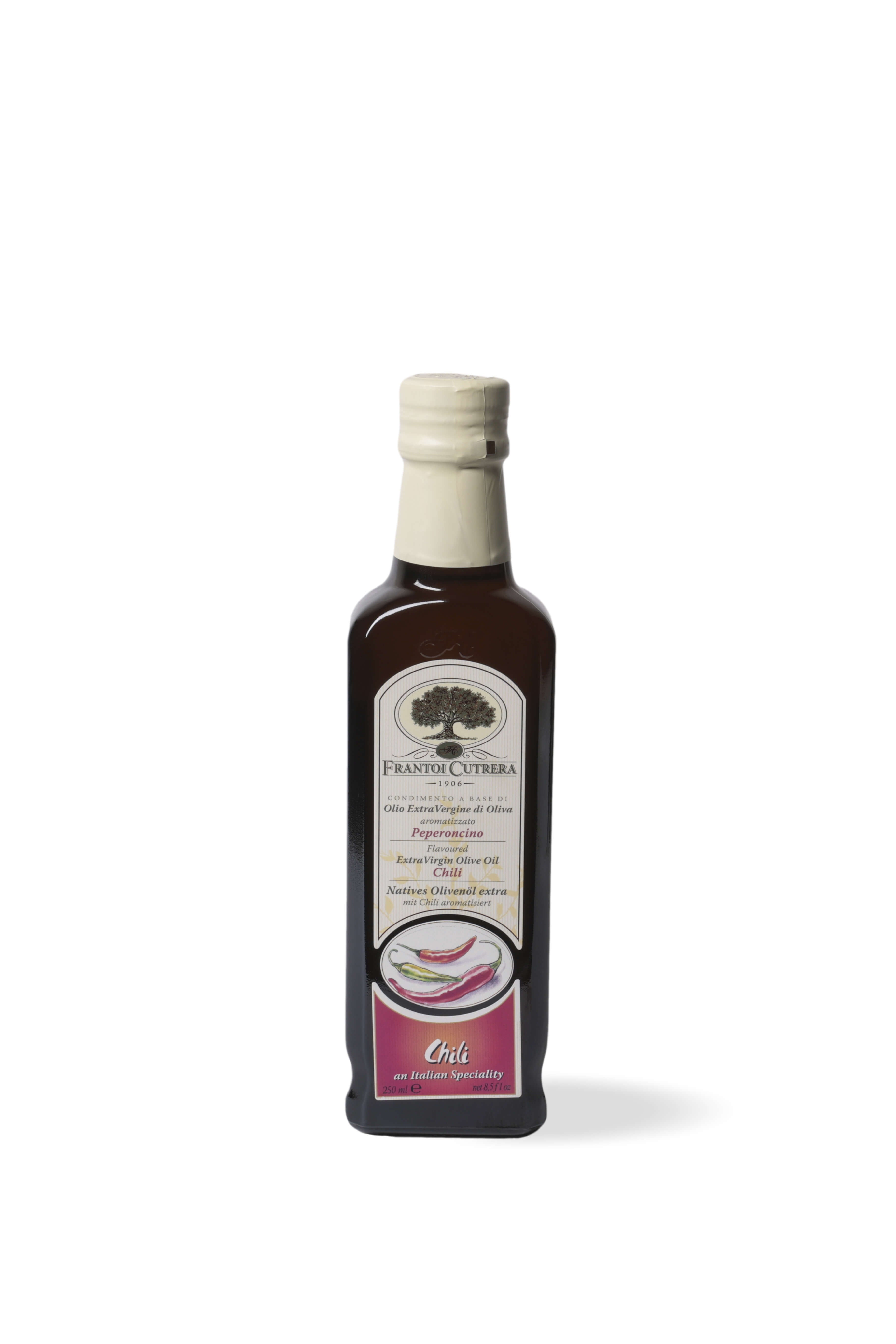 Condimento a base di olio extra vergine di oliva 98% aromatizzato al peperoncino