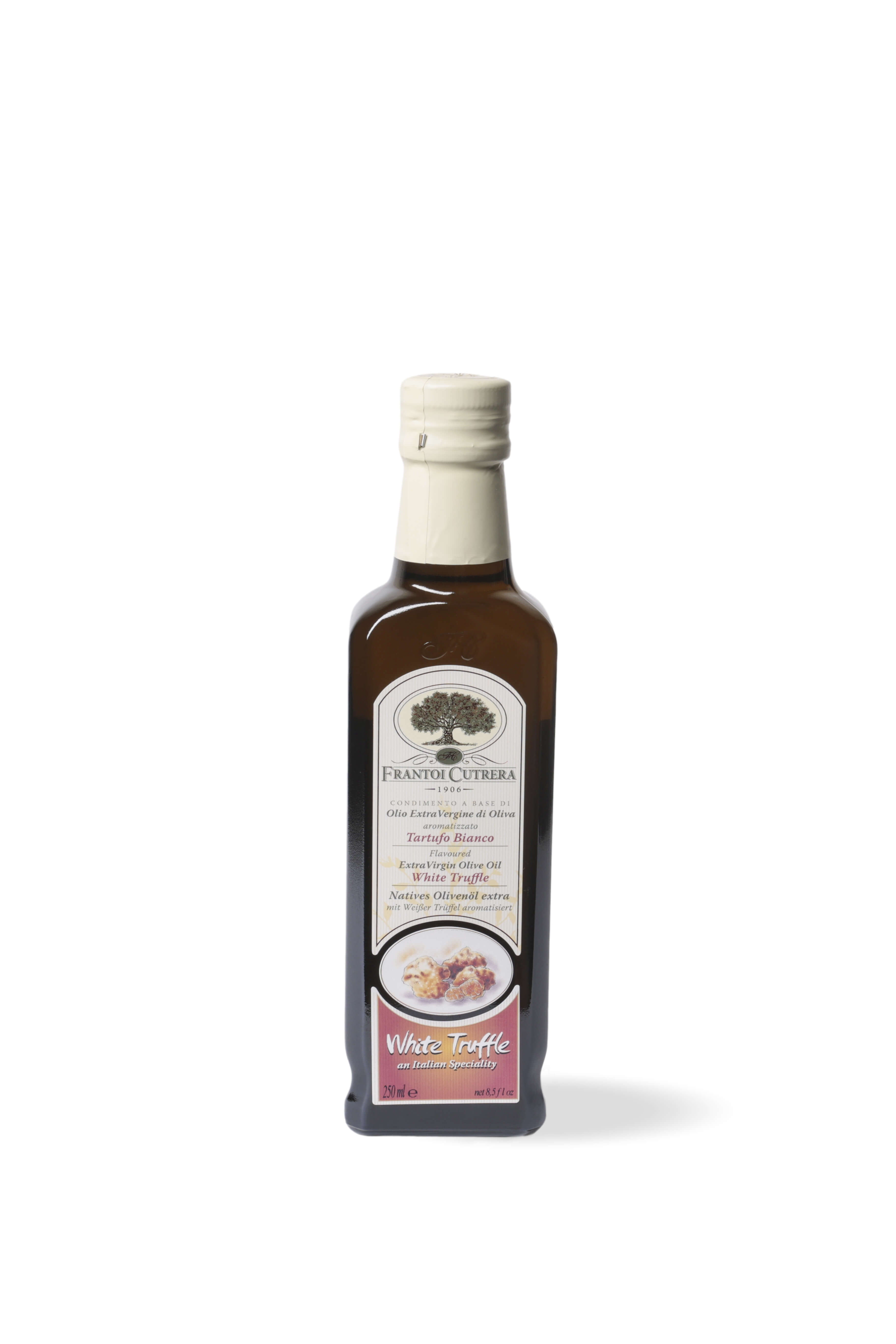 Condimento a base di olio extra vergine di oliva 98% aromatizzato al tartufo bianco