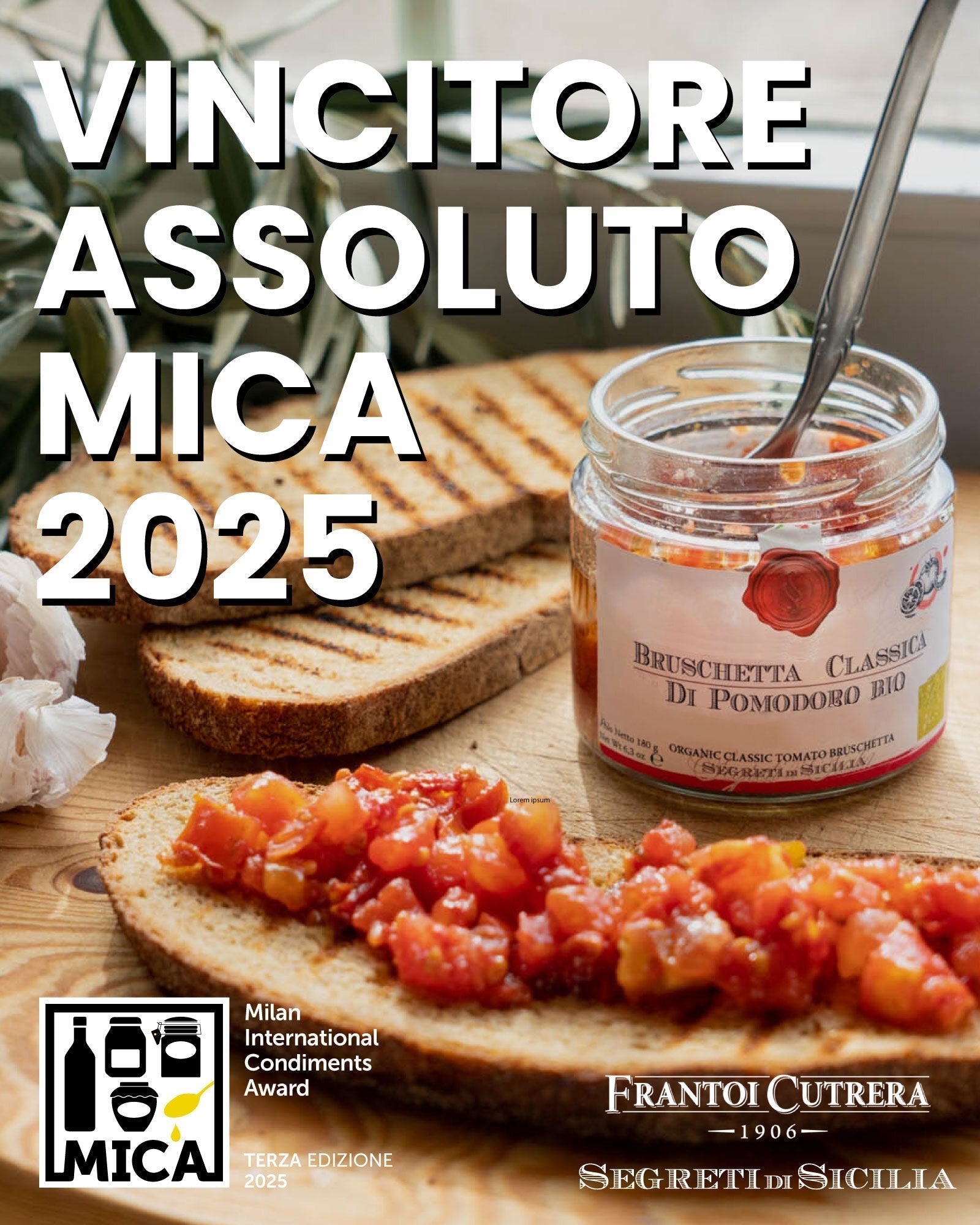 Bruschetta Classica vincitore assoluto al MICA 2025