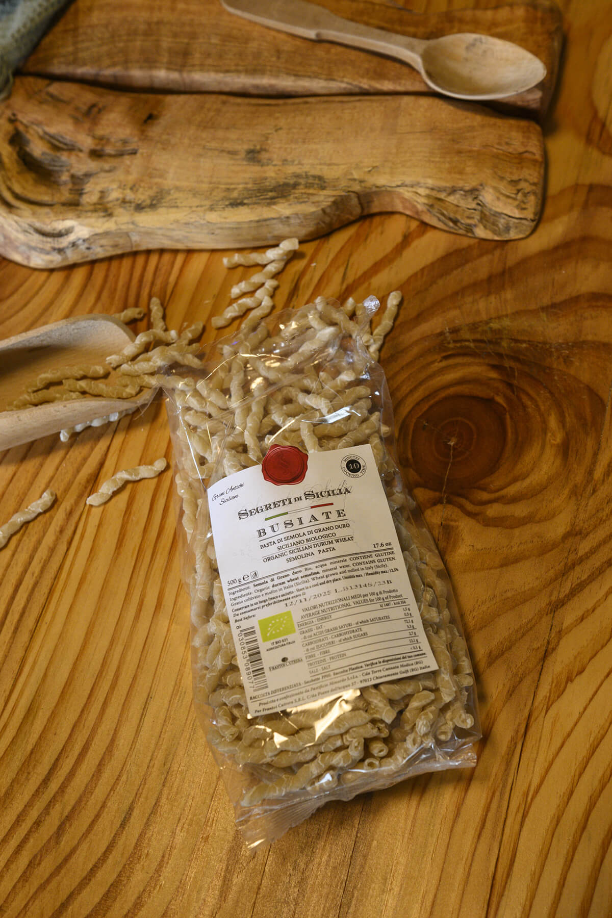 Busiate pasta artigianale BIO – Segreti di Sicilia - FRANTOI CUTRERA