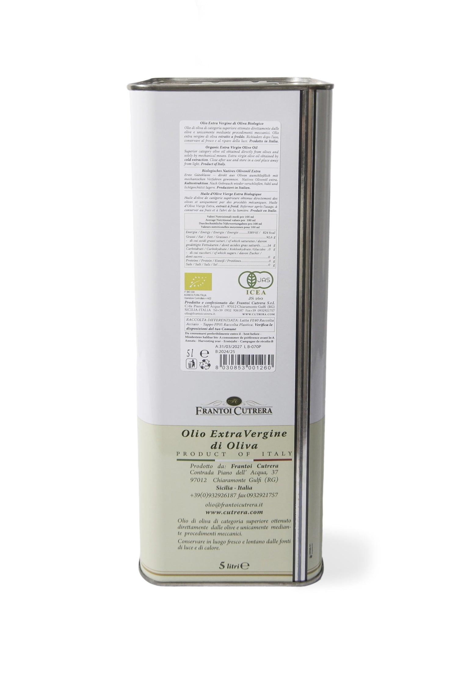PRIMO® BIO: Organic Extra Virgin Olive Oil - 6 Bottles Box