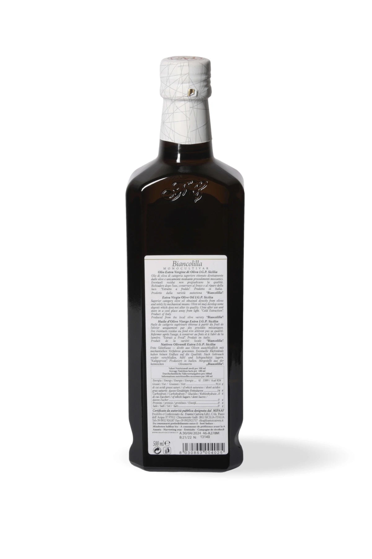Monocultivar Biancolilla IGP - Confezione da 6 Bottiglie