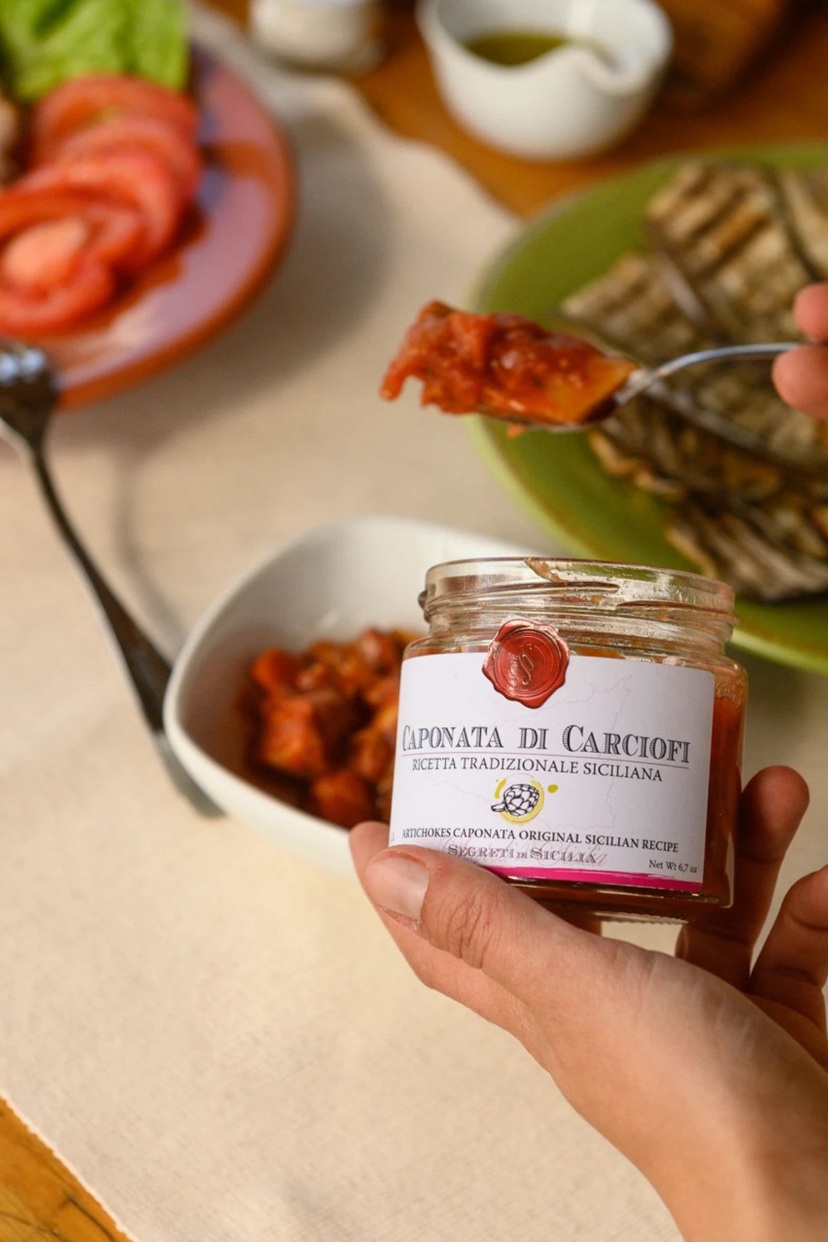 caponata di carciofi segreti di sicilia
