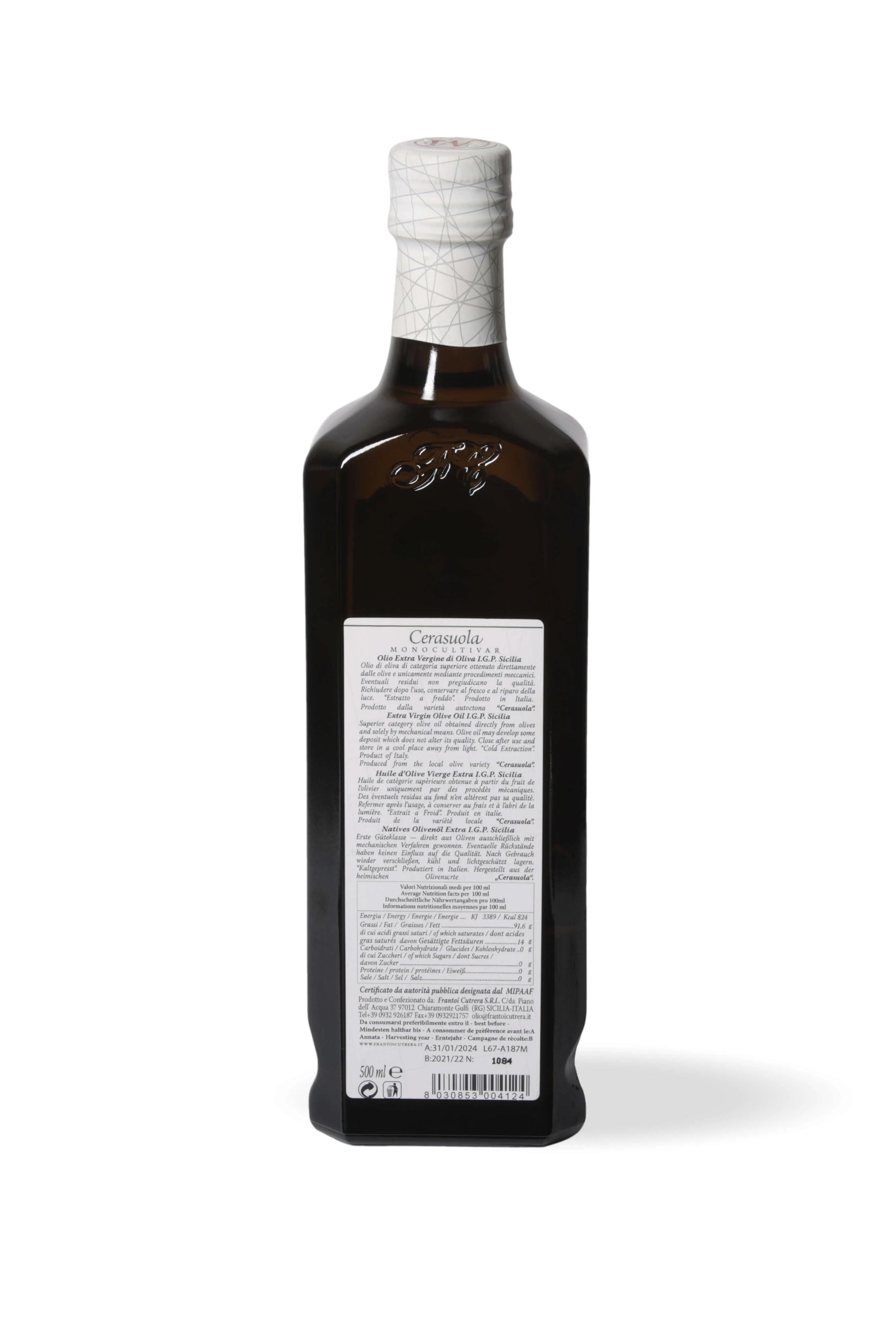 Monocultivar Cerasuola IGP - Confezione da 6 Bottiglie - FRANTOI CUTRERA