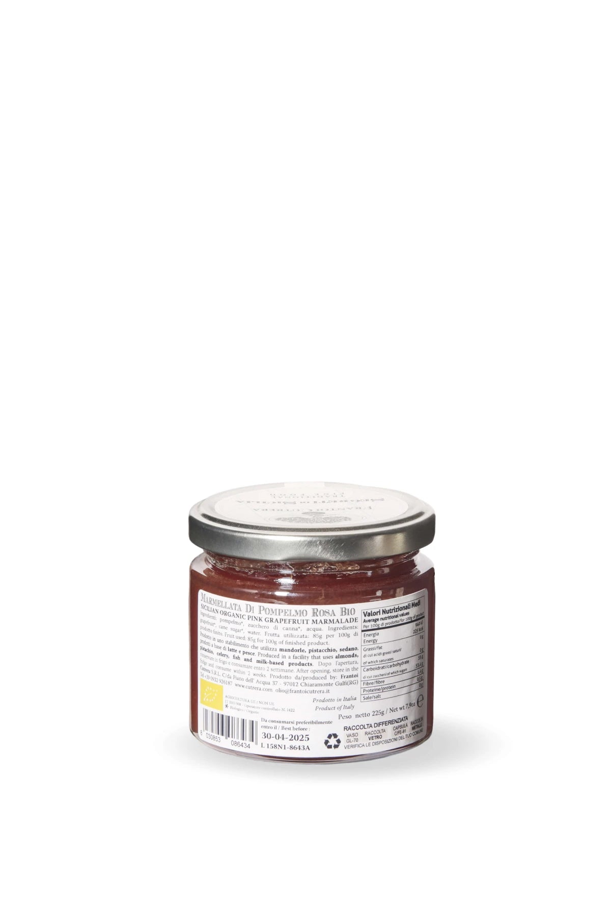 Marmellata di Pompelmo Rosa BIO - FRANTOI CUTRERA