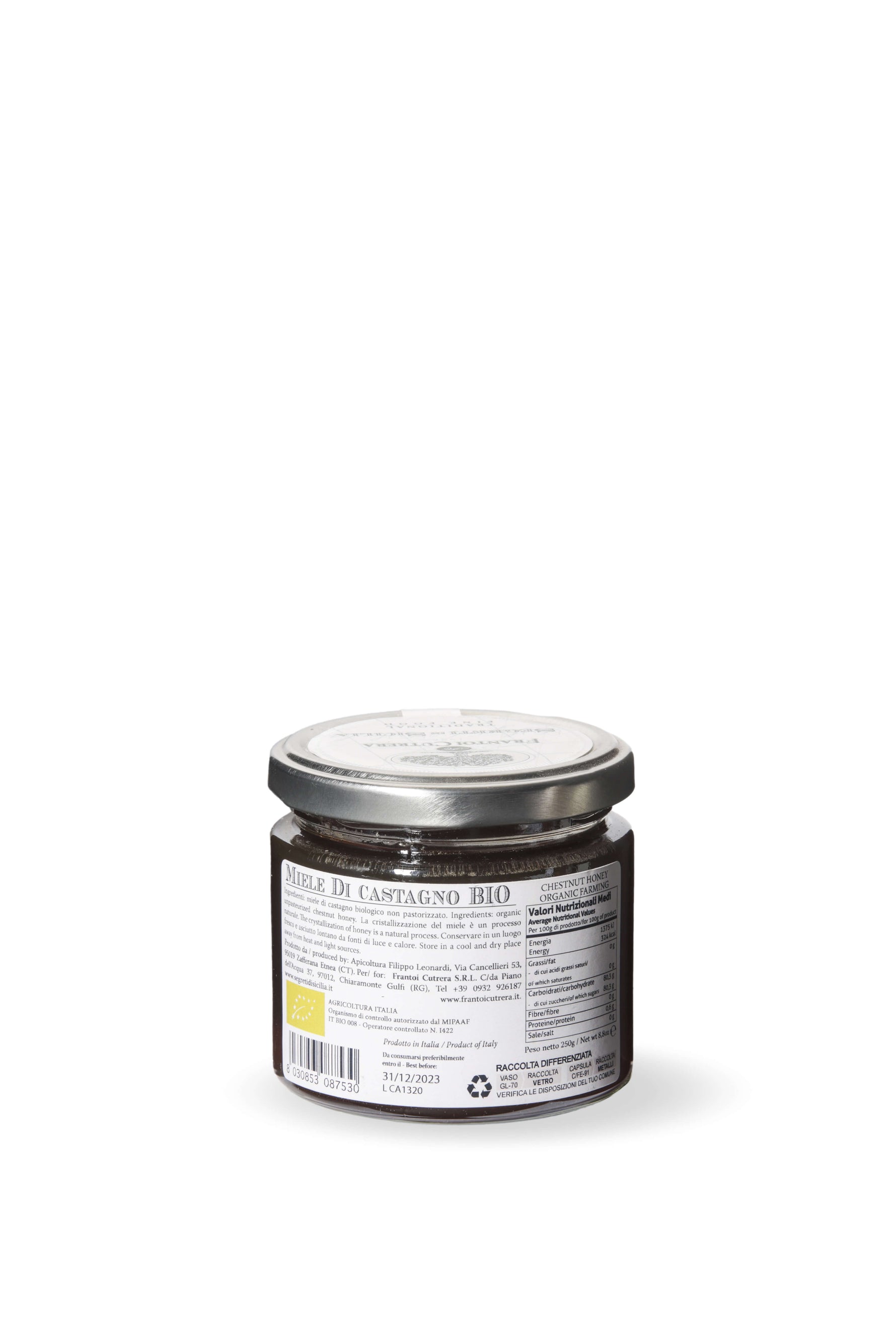 Miele di Castagno BIO - Segreti di Sicilia - FRANTOI CUTRERA
