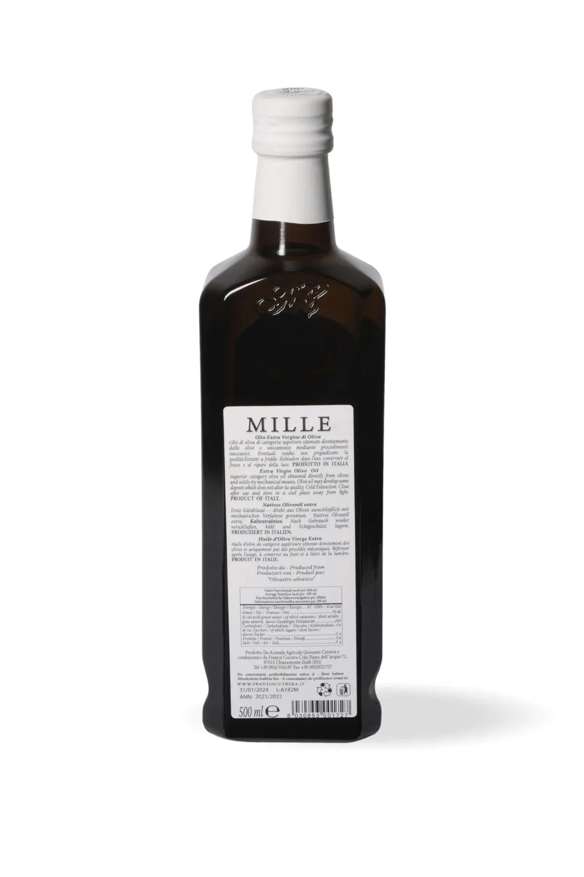 Mille - Olio Extravergine di Oliva da Olivastro Selvatico - FRANTOI CUTRERA