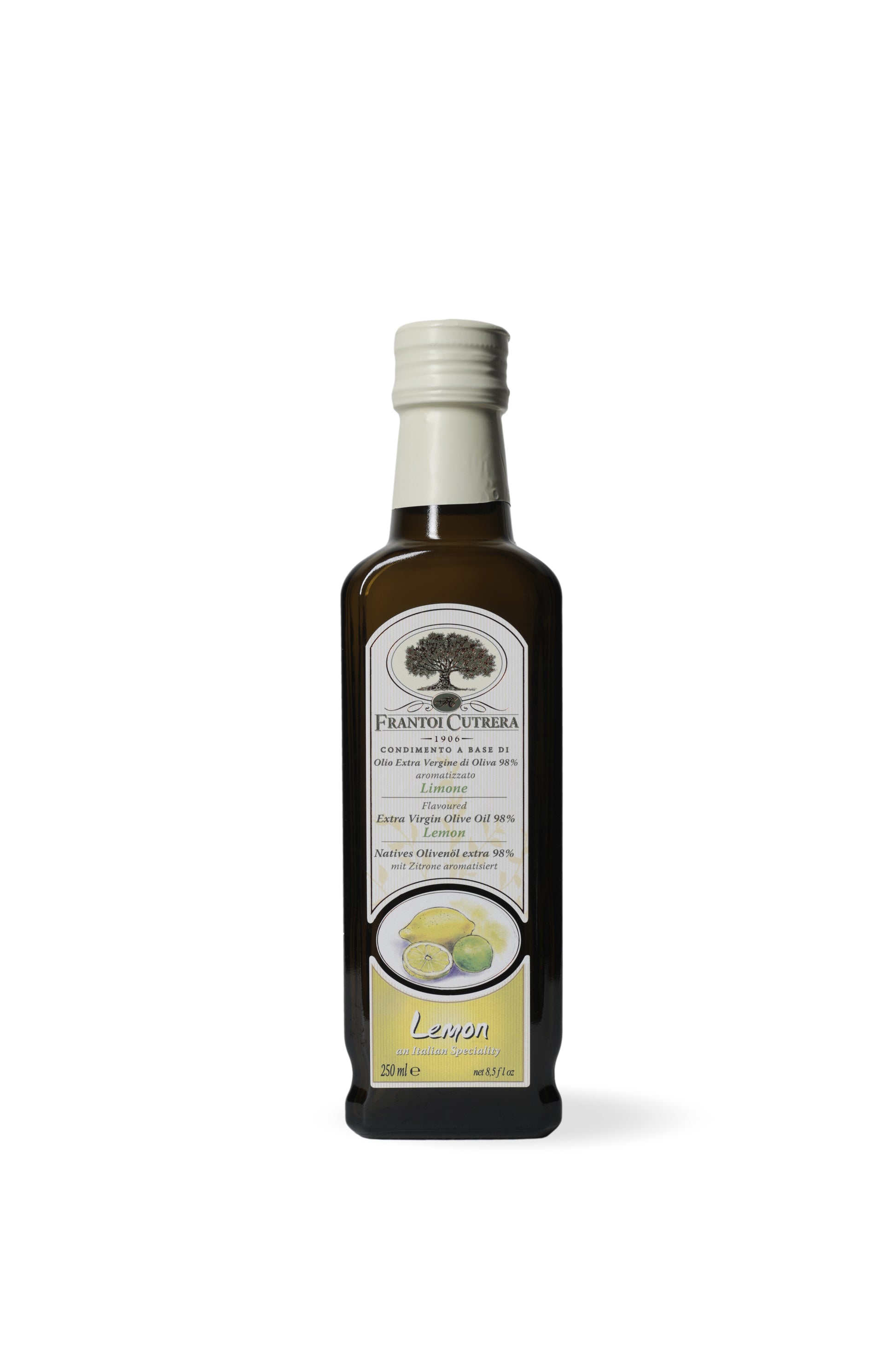 Condimento a base di olio extra vergine di oliva 98% aromatizzato al limone - FRANTOI CUTRERA