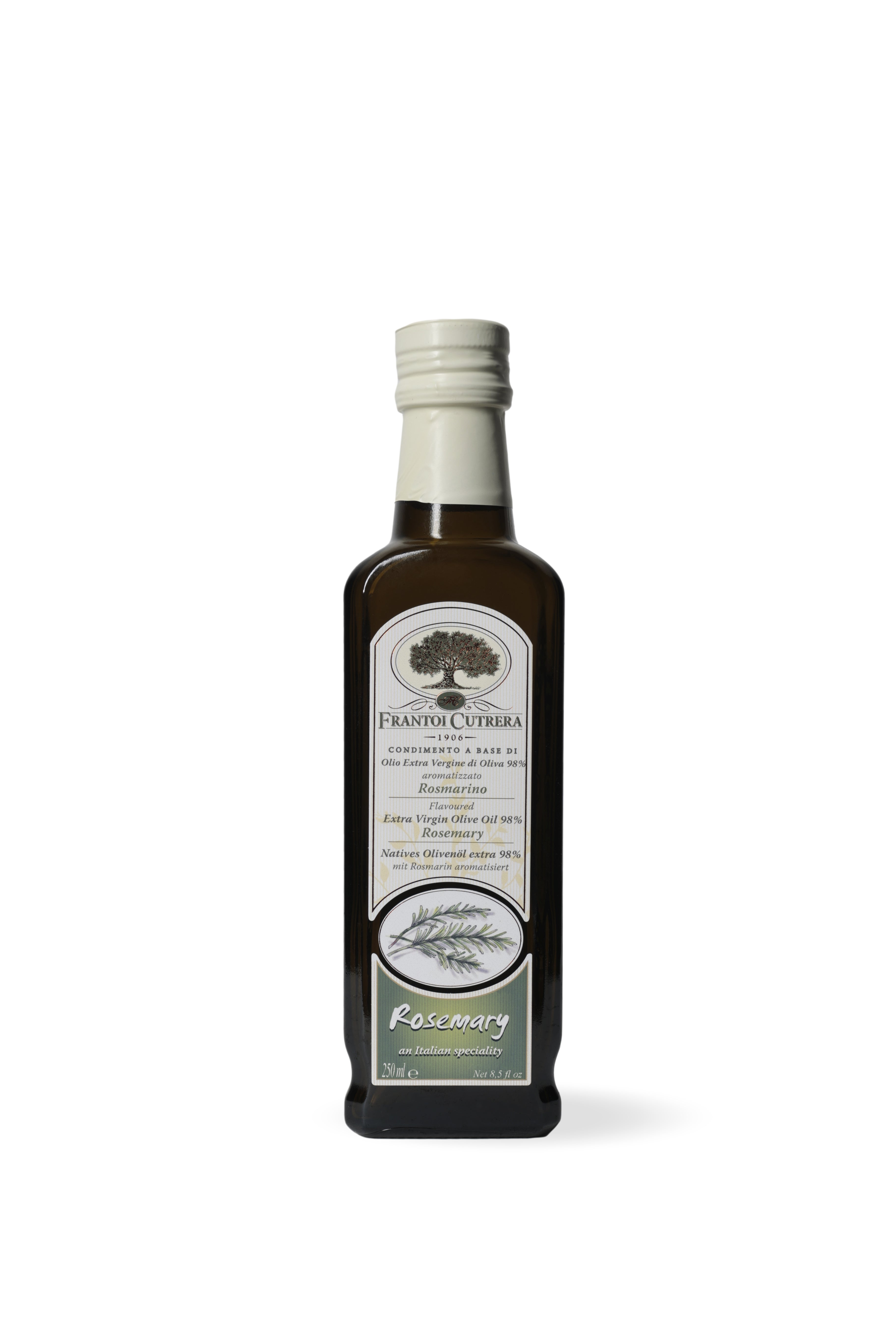 Condimento a base di olio extra vergine di oliva 98% aromatizzato al rosmarino - FRANTOI CUTRERA