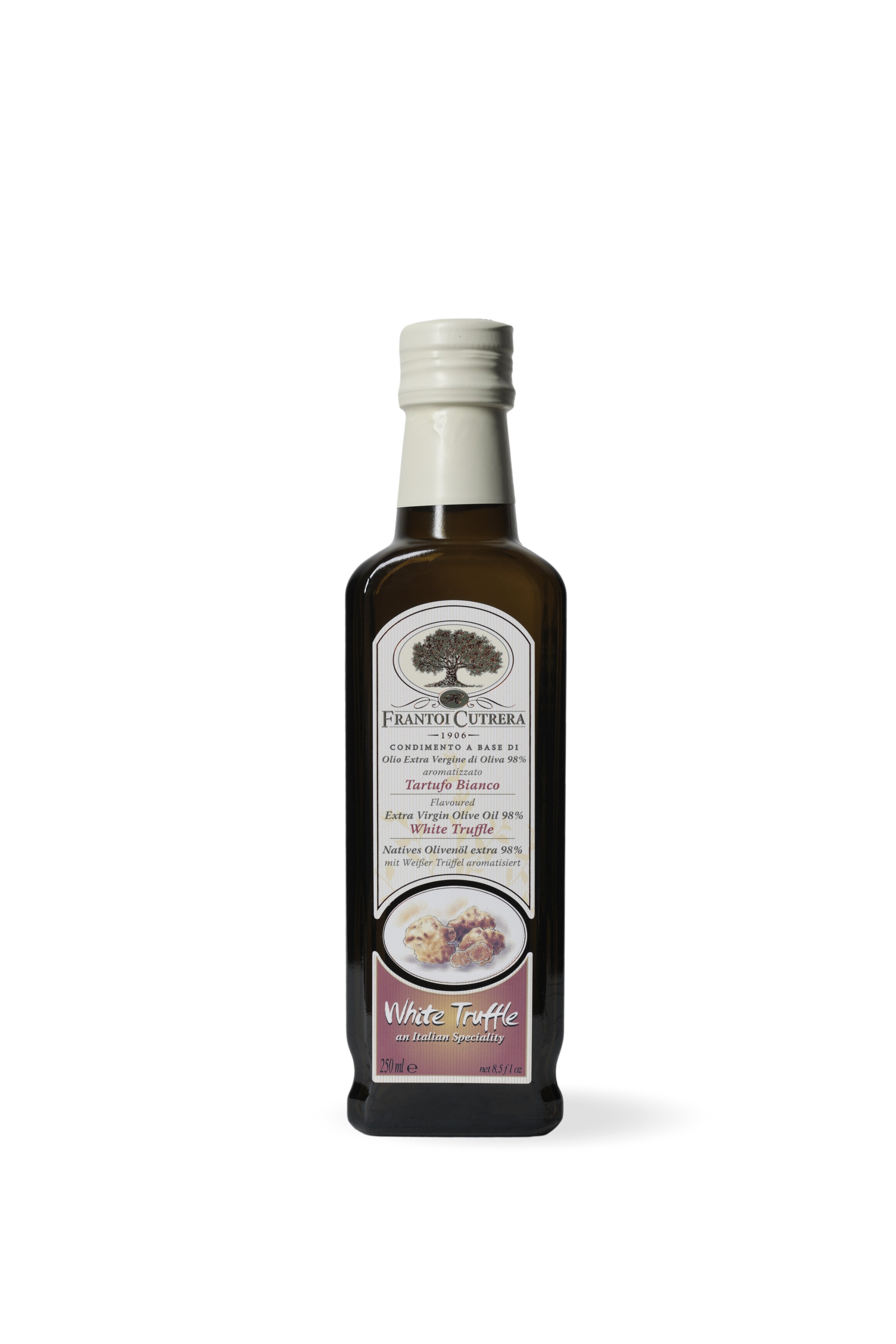 Condimento a base di olio extra vergine di oliva 98% aromatizzato al tartufo bianco - FRANTOI CUTRERA