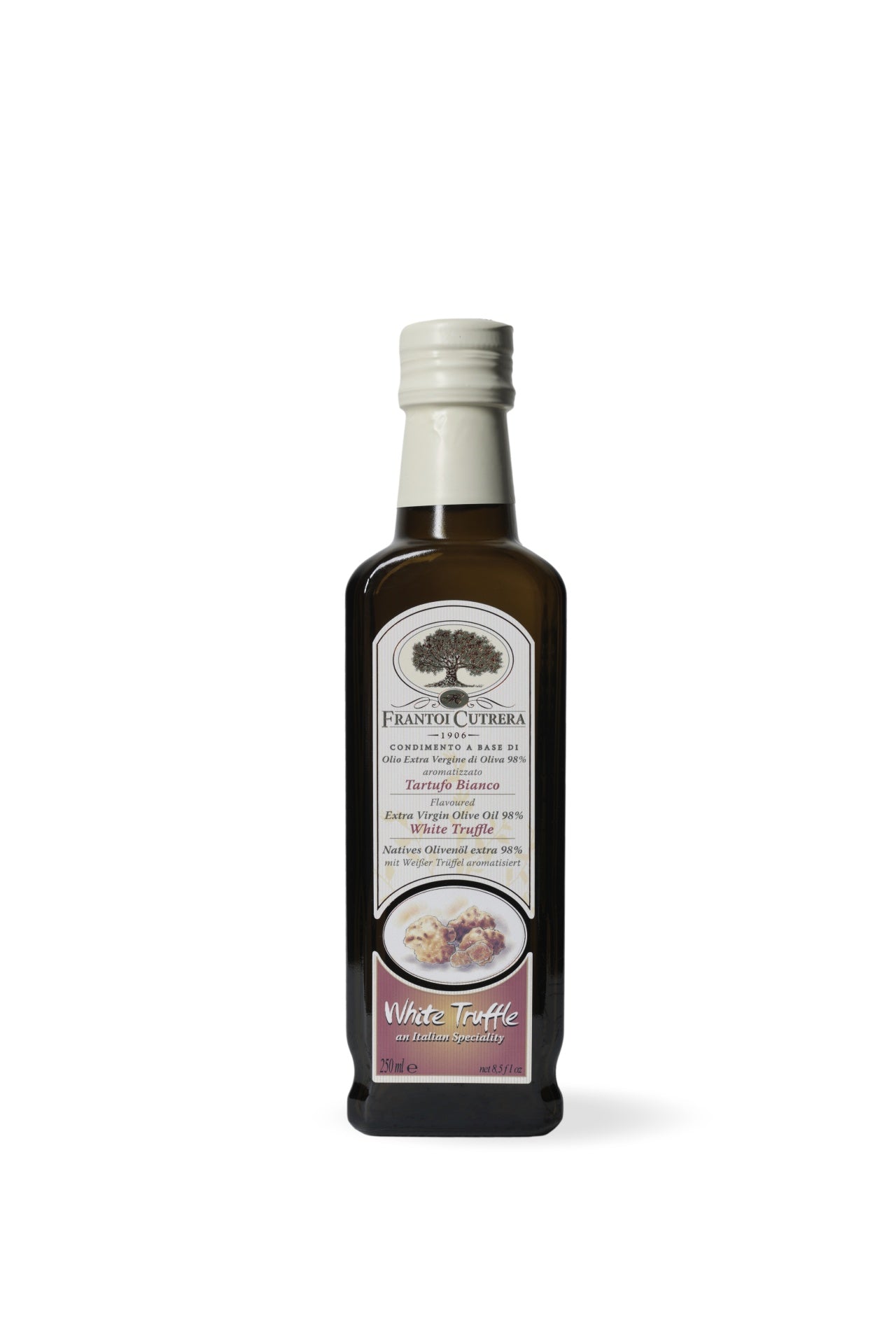 Condimento a base di olio extra vergine di oliva 98% aromatizzato al tartufo bianco