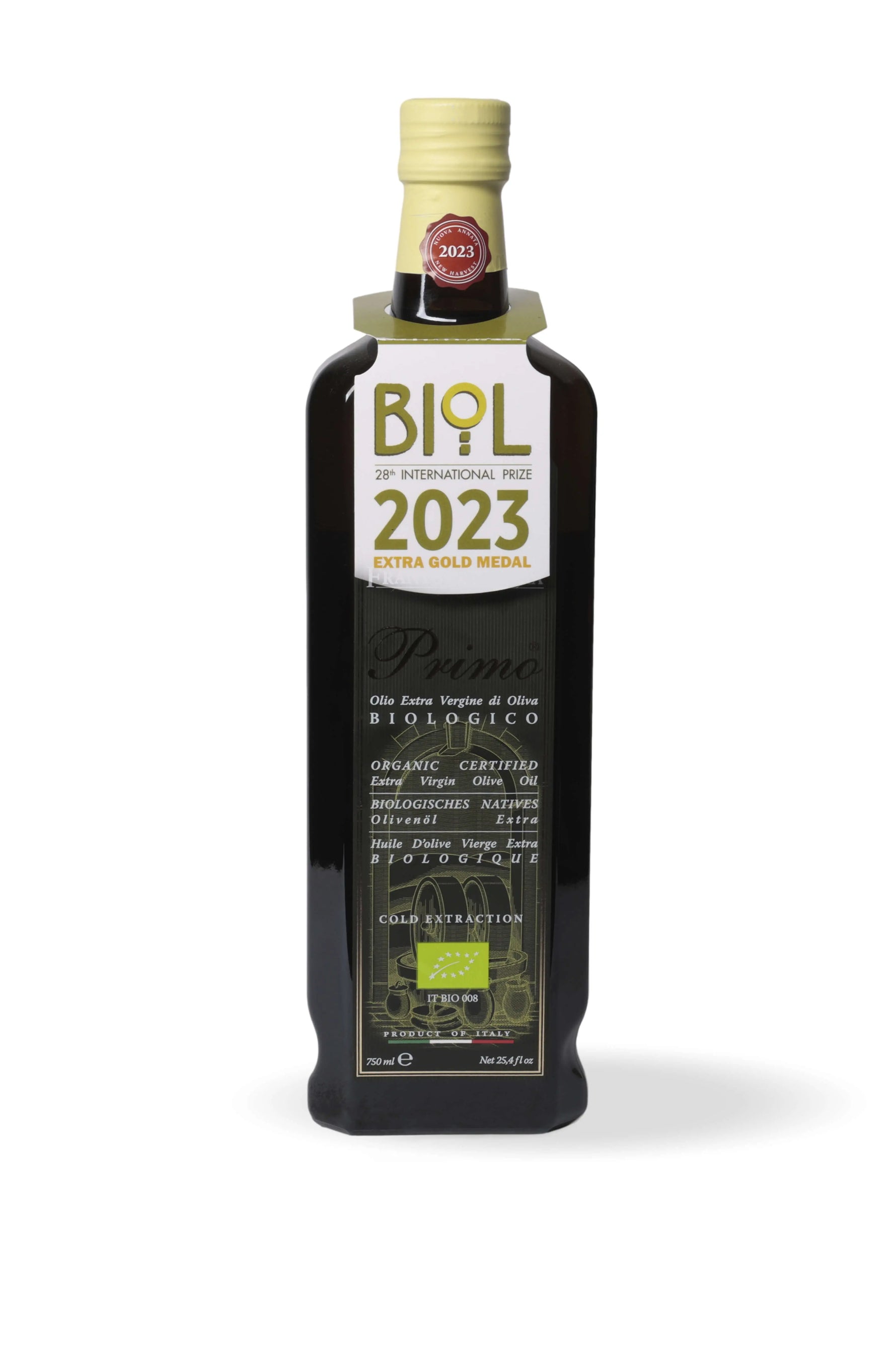 Primo BIO - Olio Extravergine di Oliva - Confezione da 6 Bottiglie - FRANTOI CUTRERA