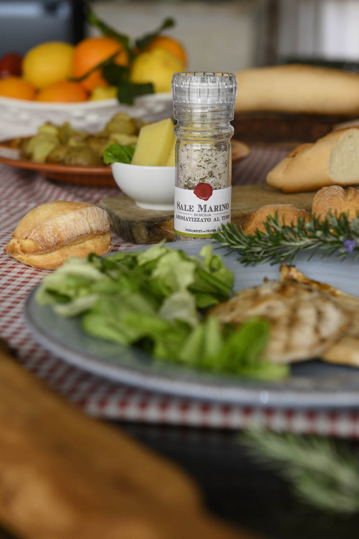Sale Marino di Sicilia Aromatizzato al Timo in Macinino - FRANTOI CUTRERA