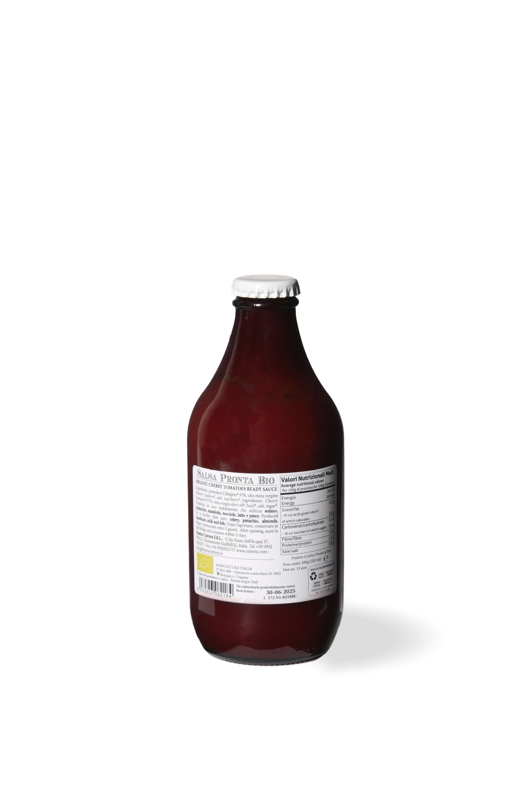 Salsa pronta BIO di pomodoro Ciliegino – Segreti di Sicilia - FRANTOI CUTRERA