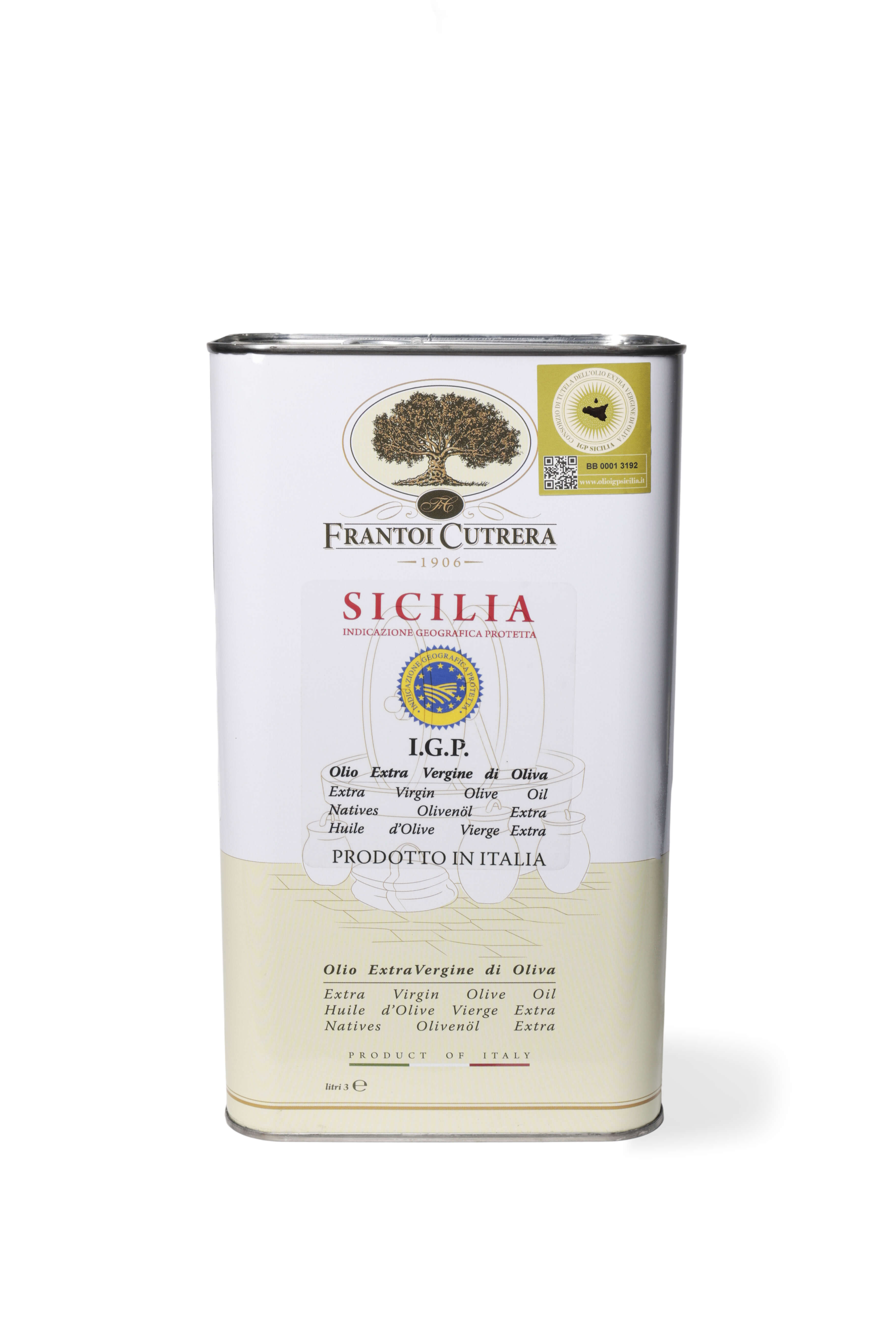 Cutrera IGP Sicile - Huile d'Olive Extra Vierge Sicilienne - Boîte