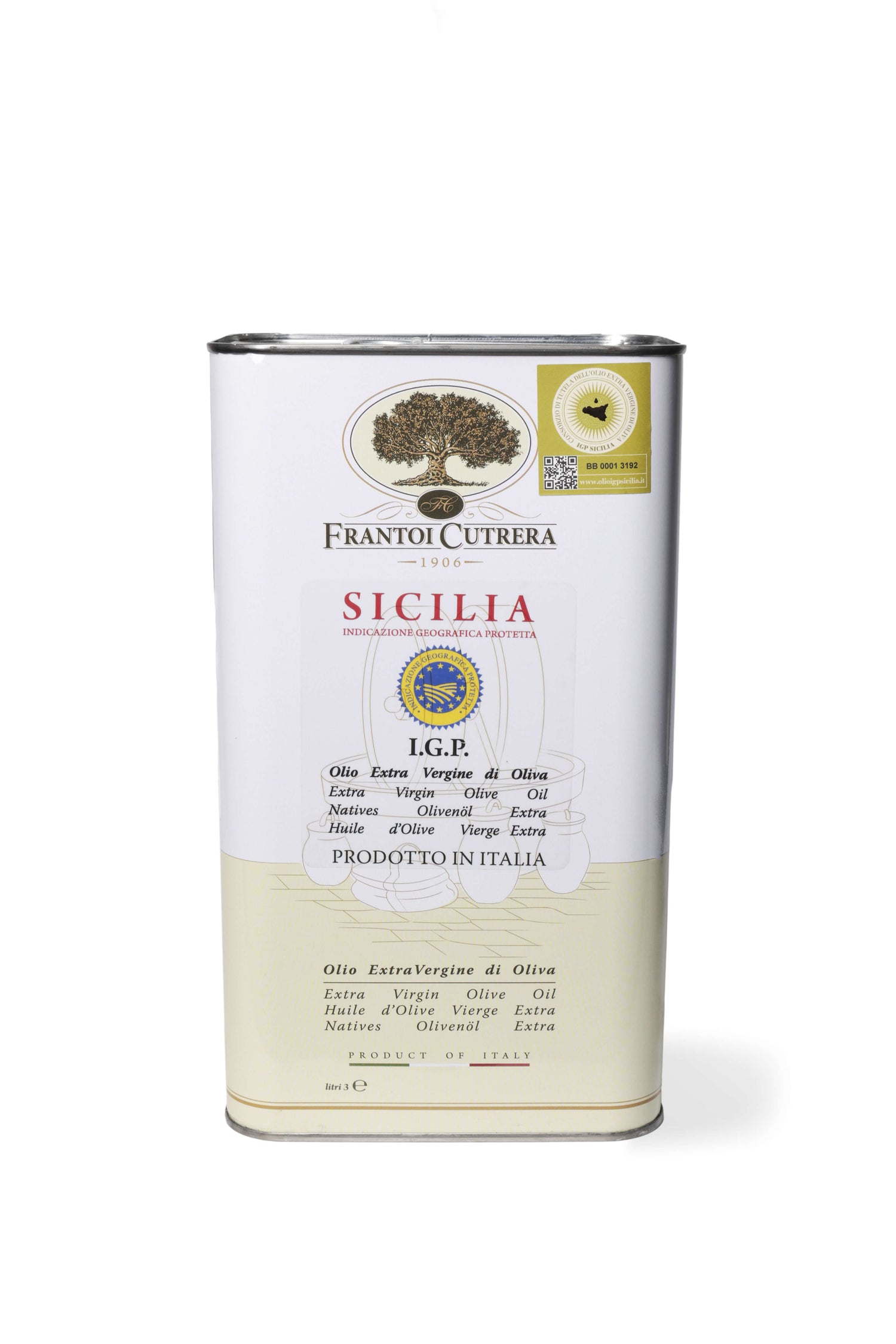 Cutrera IGP Sicilia - Olio Extravergine di Oliva Siciliano - Latta - FRANTOI CUTRERA