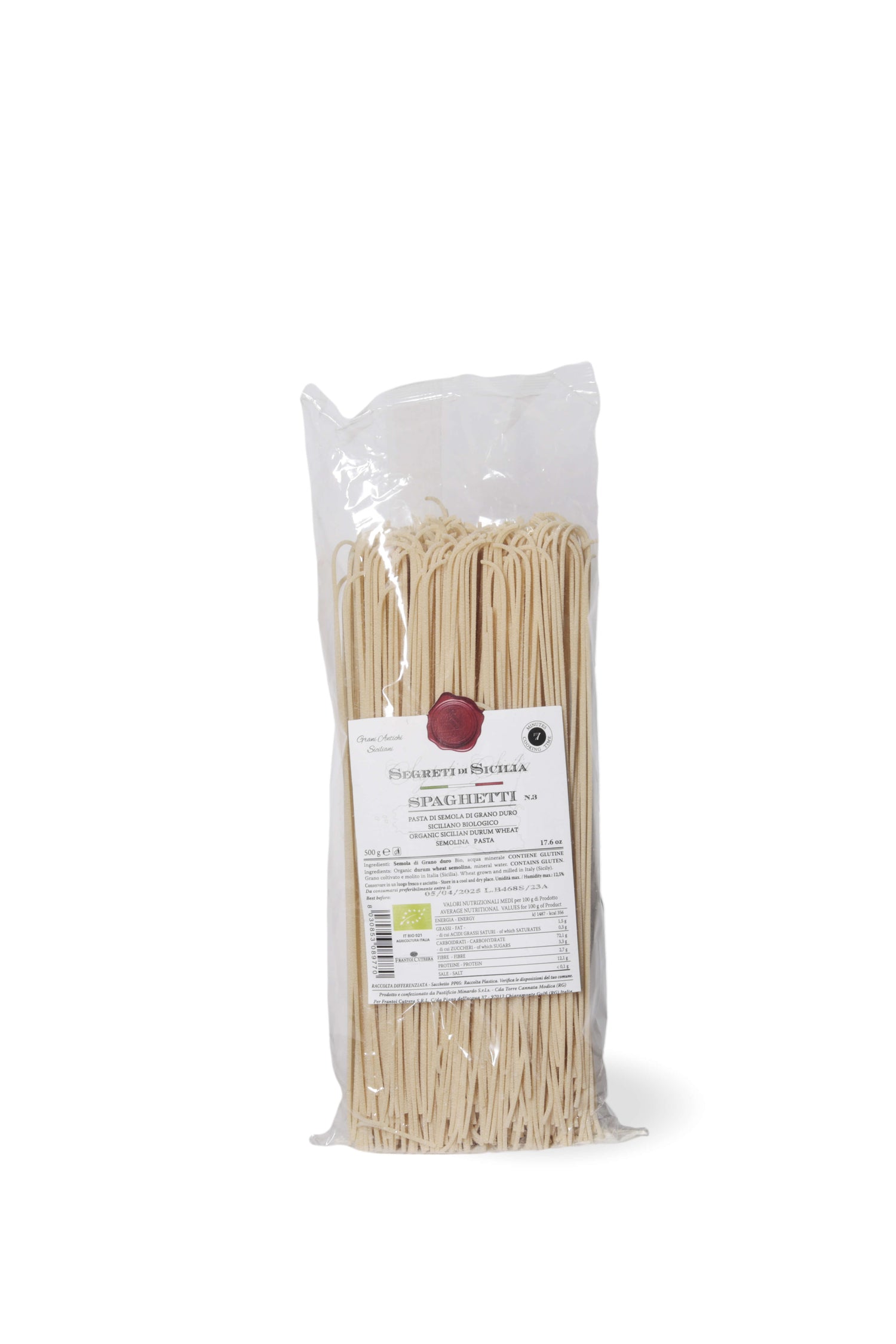Spaghetti n.3 pasta artigianale BIO – Segreti di Sicilia - FRANTOI CUTRERA