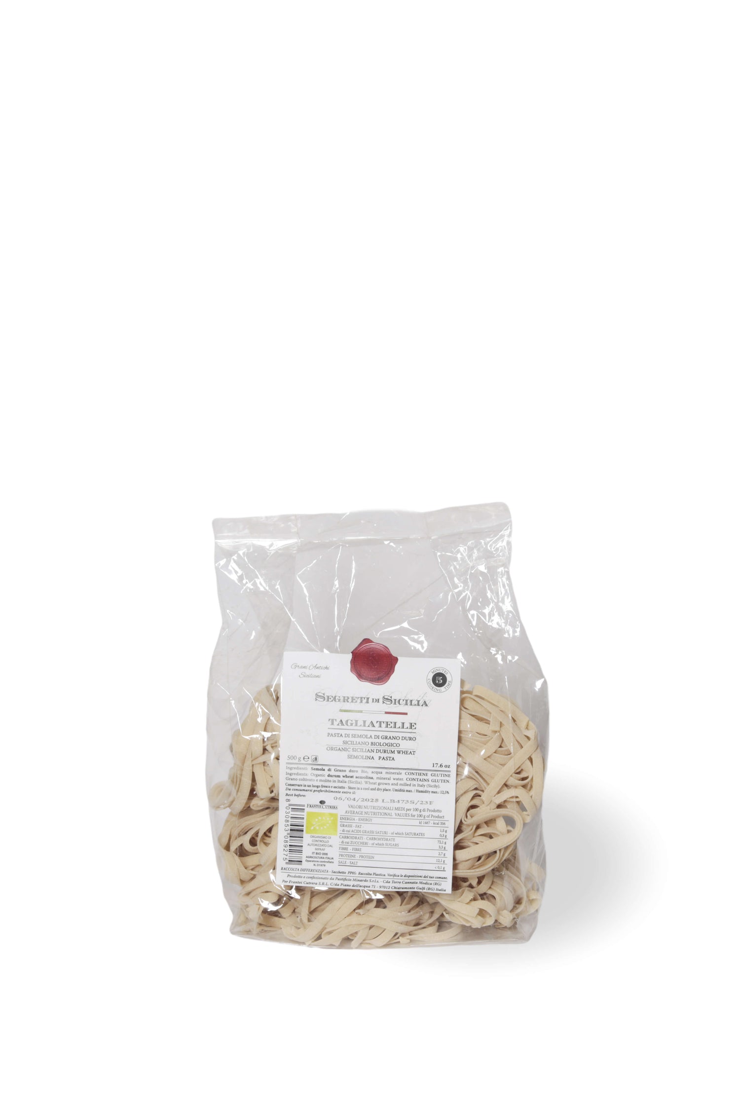 Tagliatelle pasta artigianale BIO – Segreti di Sicilia - FRANTOI CUTRERA