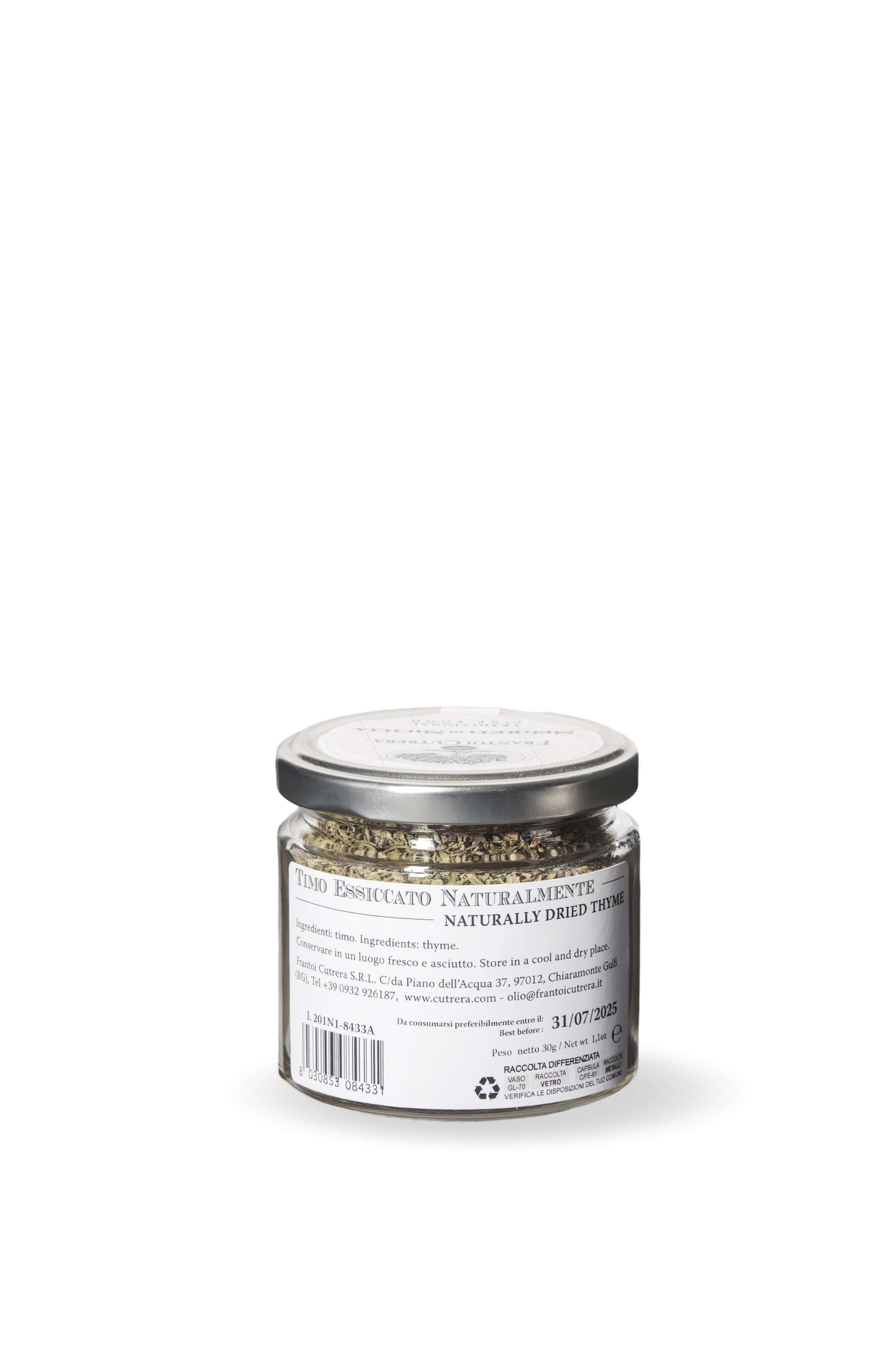 Timo essiccato naturalmente – Segreti di Sicilia - FRANTOI CUTRERA